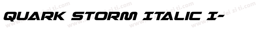 Quark Storm Italic I字体转换